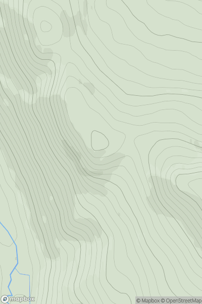 Thumbnail image for Creag Dhearg [Pitlochry to Braemar & Blairgowrie] [NN991776] showing contour plot for surrounding peak